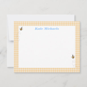 Bezige bijen - Aangepaste schrijfbenodigdheden Notitiekaartje