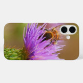 Bezige bijen op Paarse Thistle Flower Case-Mate iPhone Case (Achterkant (horizontaal))