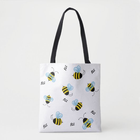 Bezige buzzing Bumble bijen Draagtas (Voorkant)