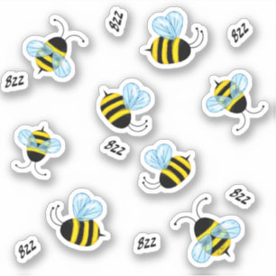Bezige buzzing Bumblebees Honeybee Decale Stickers