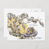 Bezige dag briefkaart (Voorkant / Achterkant)