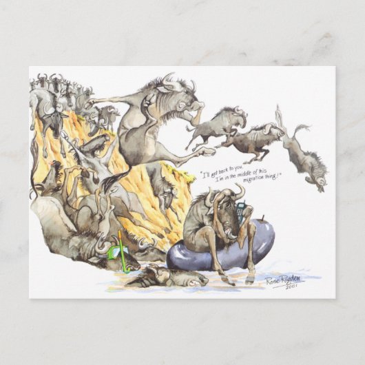 Bezige dag briefkaart (Voorkant)