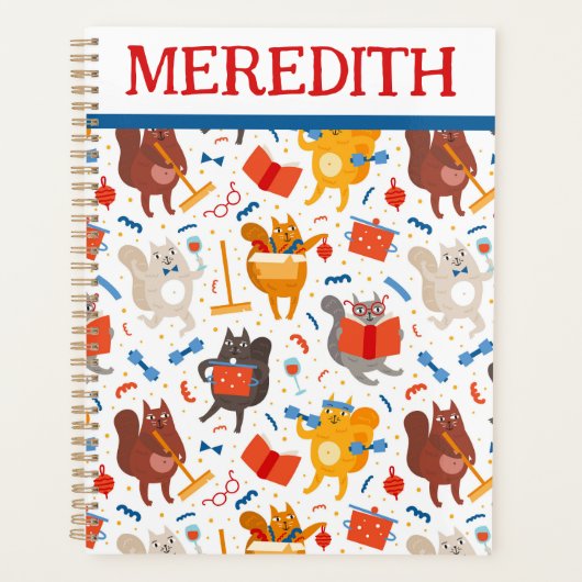 Bezige kattenplanner planner (Voorkant)