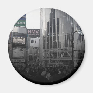 Bezige kruising in Tokio Magneet
