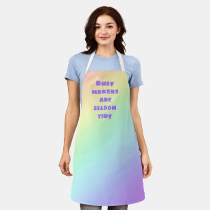 Bezige Makers zijn zelden Tidy Rainbow-Schort Schort