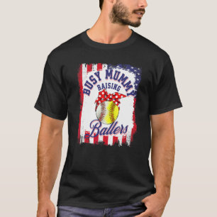Bezige mammie gameday ideaal voor mobiele ploeg t-shirt
