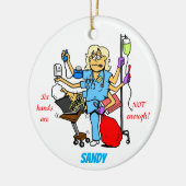 Bezige verpleegkundige ornament (Links)