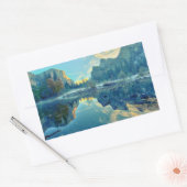 Bezinning El Capitan en drie broers Rechthoekige Sticker (Envelop)