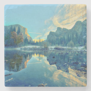 Bezinning El Capitan en drie broers Stenen Onderzetter