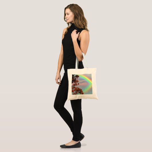 Bezinning van de kleurrijke herfst van de regenboo tote bag (Voorkant (model))