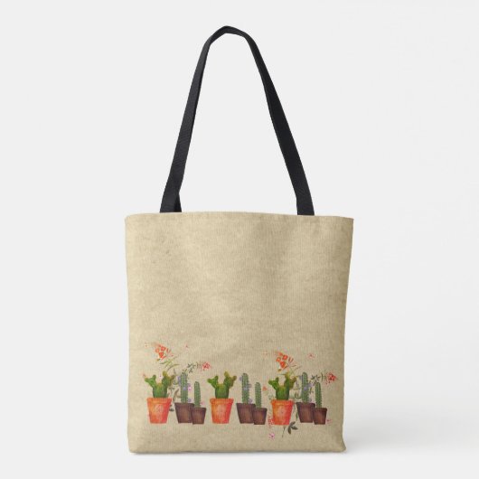 BEZIT HET Cacti Cactus Boodschappentas - Gepersona Tote Bag (Achterkant)