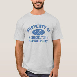 Bezit van de afdeling Landbouw (blauw) T-shirt