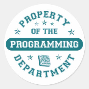 Bezit van de afdeling Programmering Ronde Sticker
