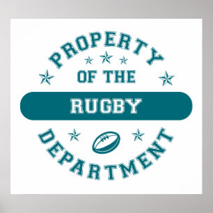 Bezit van de afdeling Rugby Poster