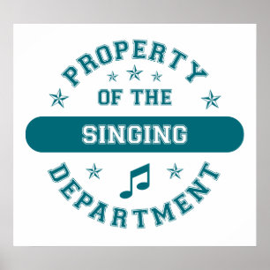 Bezit van de afdeling Singing Poster
