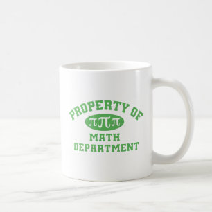 Bezit van de afdeling Wiskunde (groen) Koffiemok