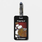 Bezit van de drummer Snare Drum Kit Drumming Bagagelabel (Achterkant verticaal)
