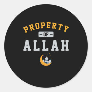 Bezit van de islamitische moslimmoslimmoslim Allah Ronde Sticker