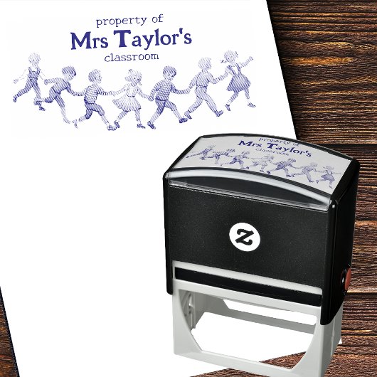 Bezit van de  kunststijl van de klas van de leraar  zelfinktende stempel