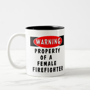 Bezit van een brandweerman van een Vrouw Tweekleurige Koffiemok