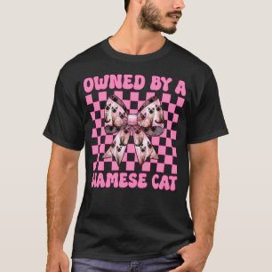 Bezit van een Siamees kat meisje kat moeder roze C T-shirt