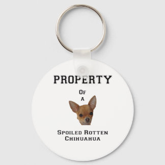 Bezit van een Spoiled Rotten Chihuahua Sleutelhanger