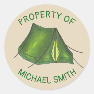 Bezit van Groen getijdentuig van de Camping Summer Ronde Sticker
