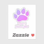 Bezit van het Decal van de Naam van Uw Dog Sticker (Vel)