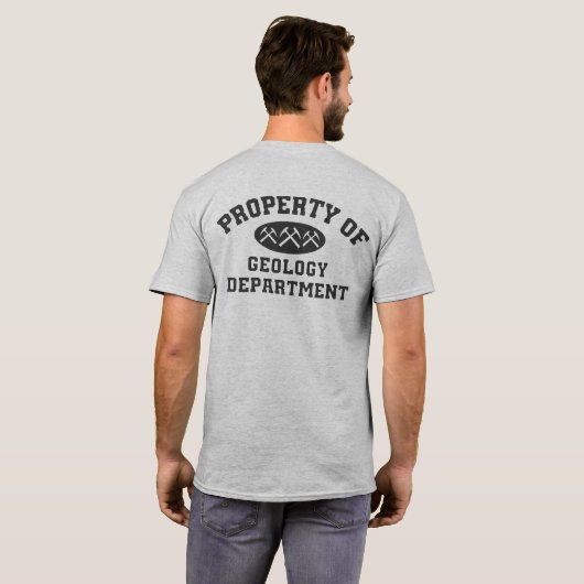 Bezit van het Shirt van de afdeling Geologie (Achterkant volledig)