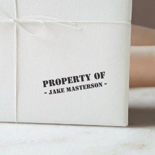 Bezit van Jouw naam Speciaal Rubberstempel