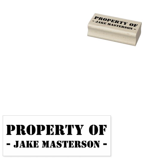 Bezit van Jouw naam | Speciaal Rubberstempel Rubberstempel (Gestempeld)