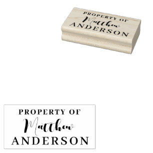 Bezit van Jouw naam Speciaal script Rubberstempel