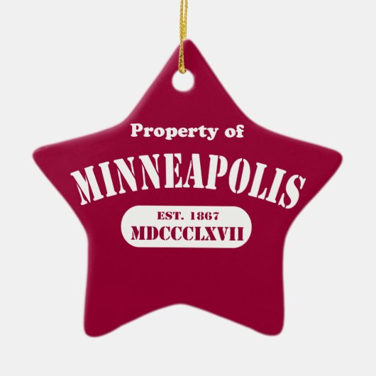 Bezit van Minneapolis Keramisch Ornament (Voorkant)