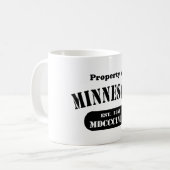 Bezit van Minnesota - zwarte tekst Koffiemok (Voorkant links)