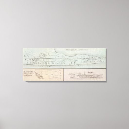 Bezit van Monmouth Beach in New Jersey Canvas Afdruk (Voorkant)