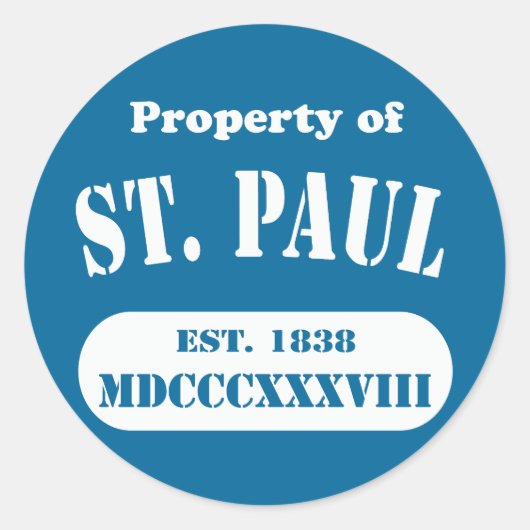 Bezit van St. Paul Ronde Sticker (Voorkant)