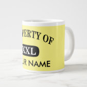 Bezit van XXL Jouw naam Extra Grote Mok (Voorkant rechts)