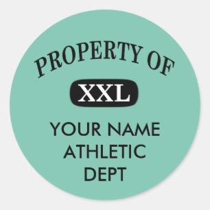 Bezit van XXL Jouw naam Ronde Sticker