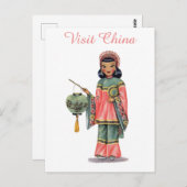  bezoek aan China - Chinees reizen Briefkaart (Voorkant / Achterkant)