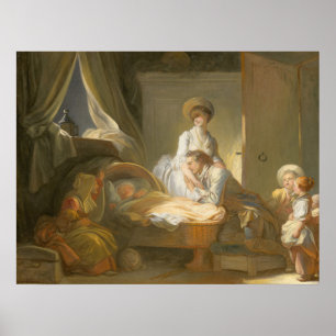 Bezoek aan de kinderkamer - Jean Fragonard Fijne K Poster