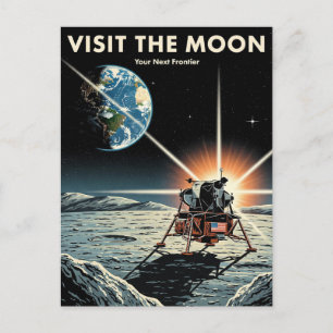 Bezoek aan de Moon Travel Briefkaart
