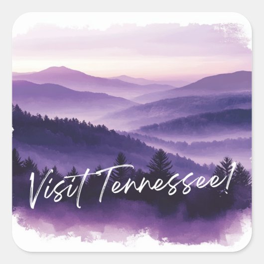 Bezoek aan de Tennessee Square Sticker (Voorkant)