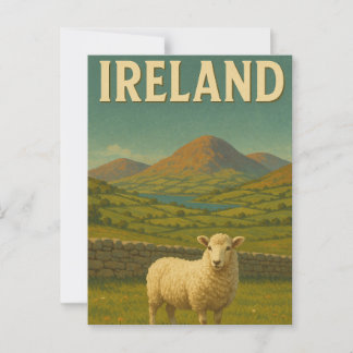 Bezoek aan het Ierse schaap Briefkaart