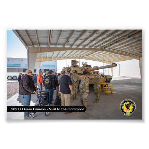 Bezoek aan het motorzwembad tijdens de El Paso-reü Foto Afdruk