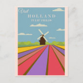 bezoek aan Holland Tulip Fields reisposter Briefkaart (Voorkant)