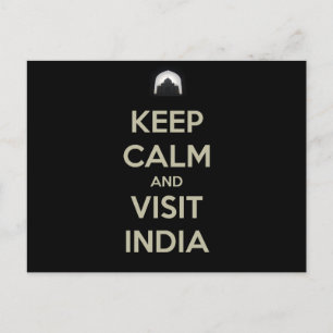 bezoek aan india rustig briefkaart