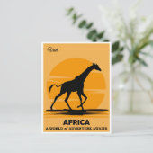  Bezoek Afrika African Giraffe Travel Briefkaart (Staand voorkant)