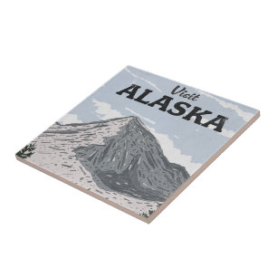 Bezoek Alaska Tegeltje