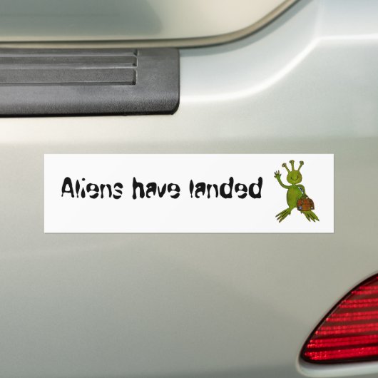 Bezoek Alien Range Bumpersticker (Op auto)