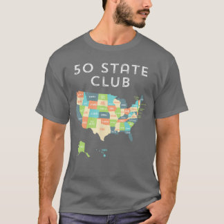 Bezoek alle 50 staten USA kaart t Cadeau voor reiz T-shirt